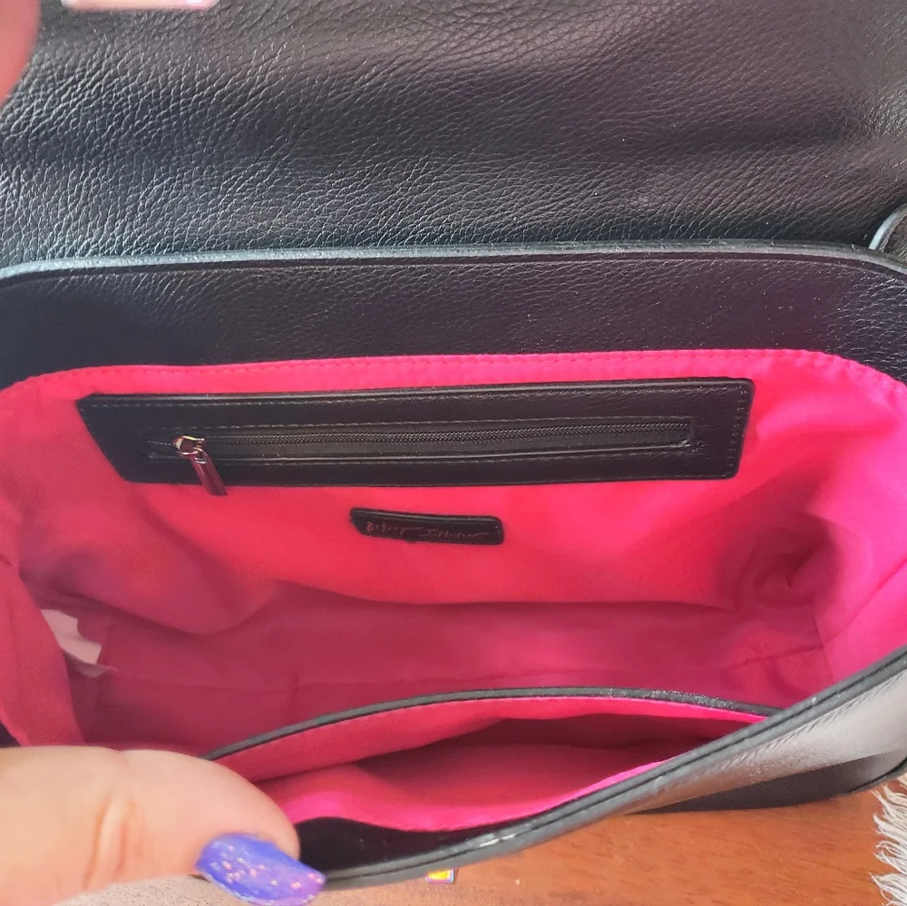 Betsey Johnson Beautiful Oil Spill Butterfly Black Purse (Like NEW) - Picture 5 of 9